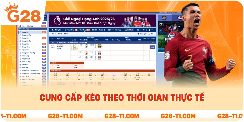 Cung cấp kèo theo thời gian thực tế