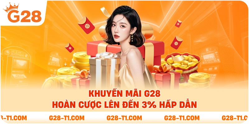 Khuyến Mãi G28 - Hoàn Cược Lên Đến 3% Hấp Dẫn